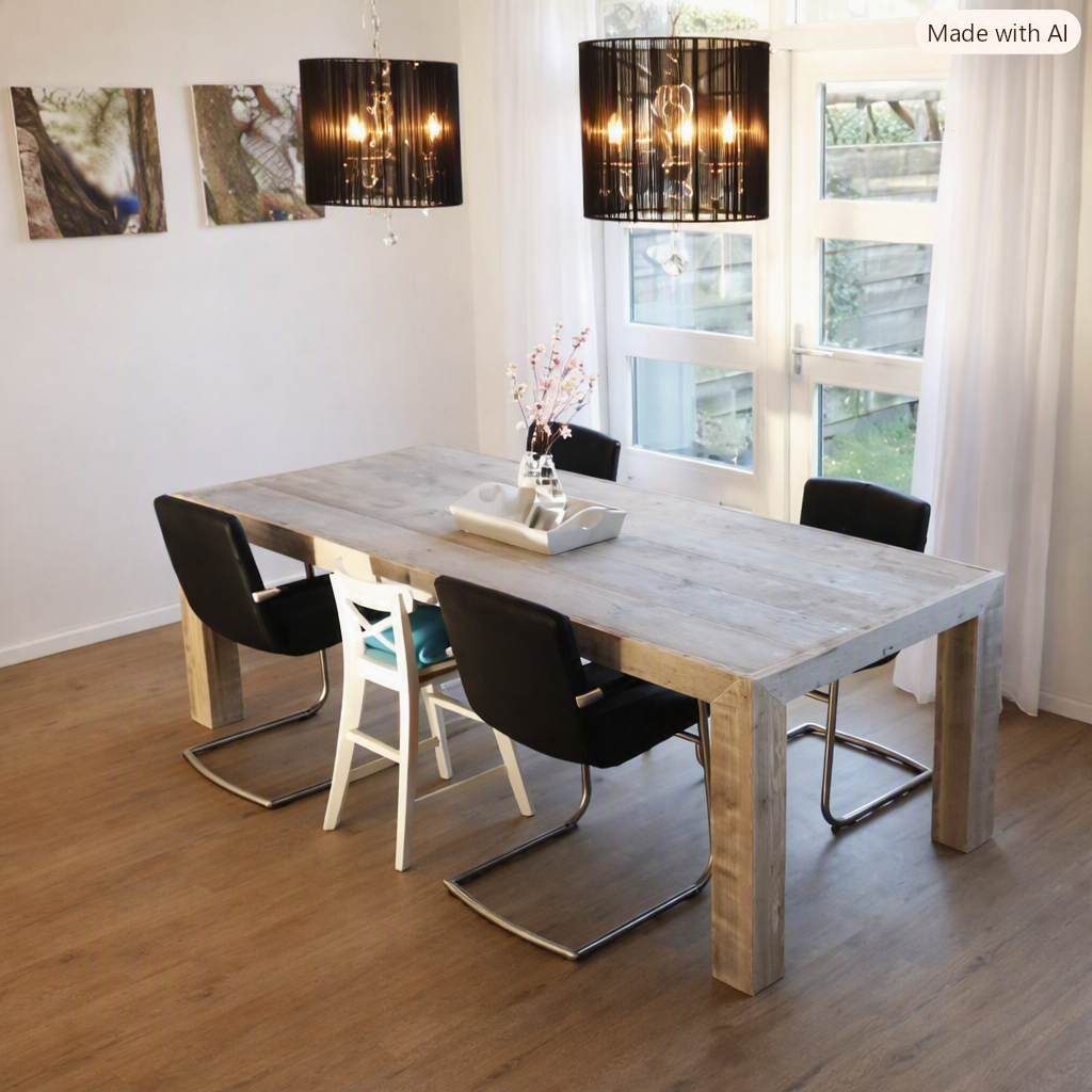 Houten robuuste Tafel Milan