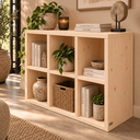 Houten vakkenkast Gersloot 6 vaks naturel.webp