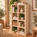 Houten vakkenkast Gersloot 8 vaks naturel.webp