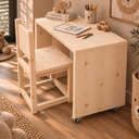 Houten kinderbureau met stoel naturel.webp