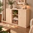 Steigerhouten dressoir-kantoormeubel Saako naturel.webp