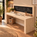 Houten kinderspeeltafel Luca met krijtbord naturel.webp