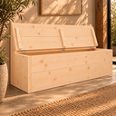 Houten zitbank Janny met klep 2 naturel.webp