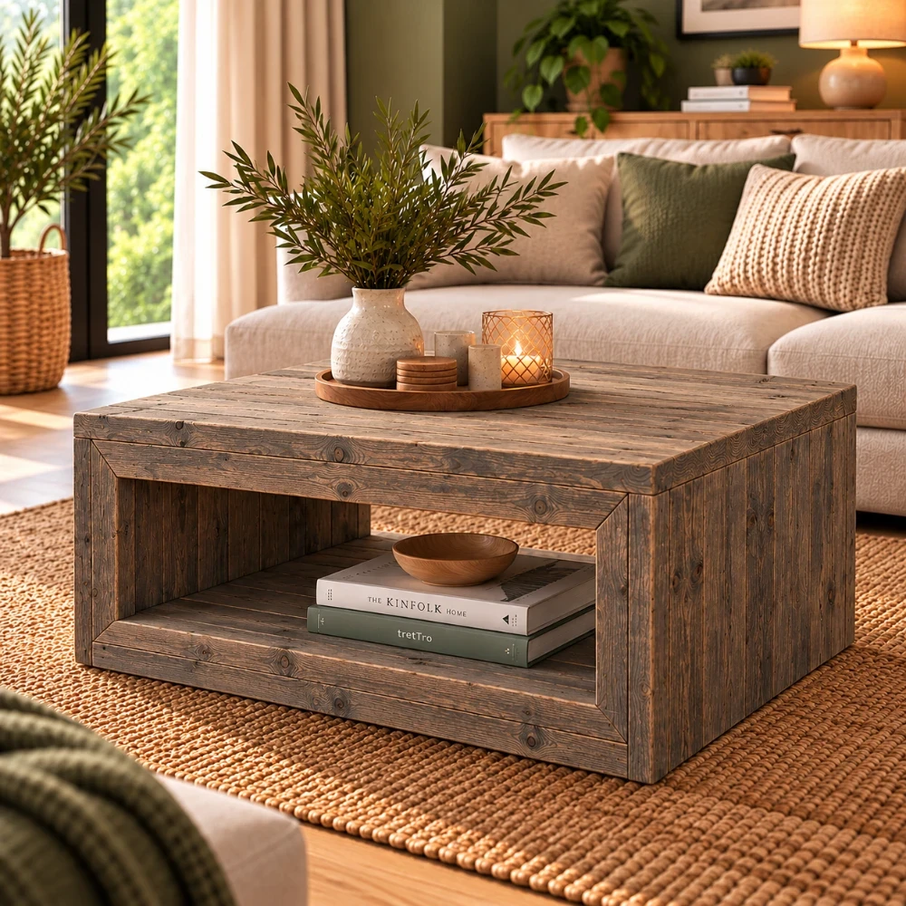 Houten salontafel Anouck verouderd .webp