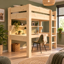 Houten hoogslaper Woodstock met buro naturelpng.webp