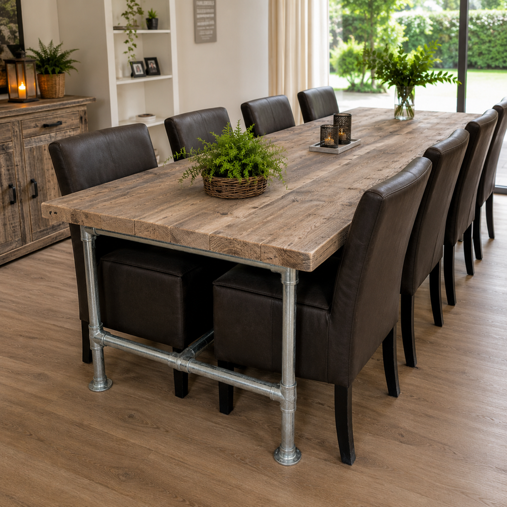 Tafel Linda (Naturel hout, 180x80cm, Geen)