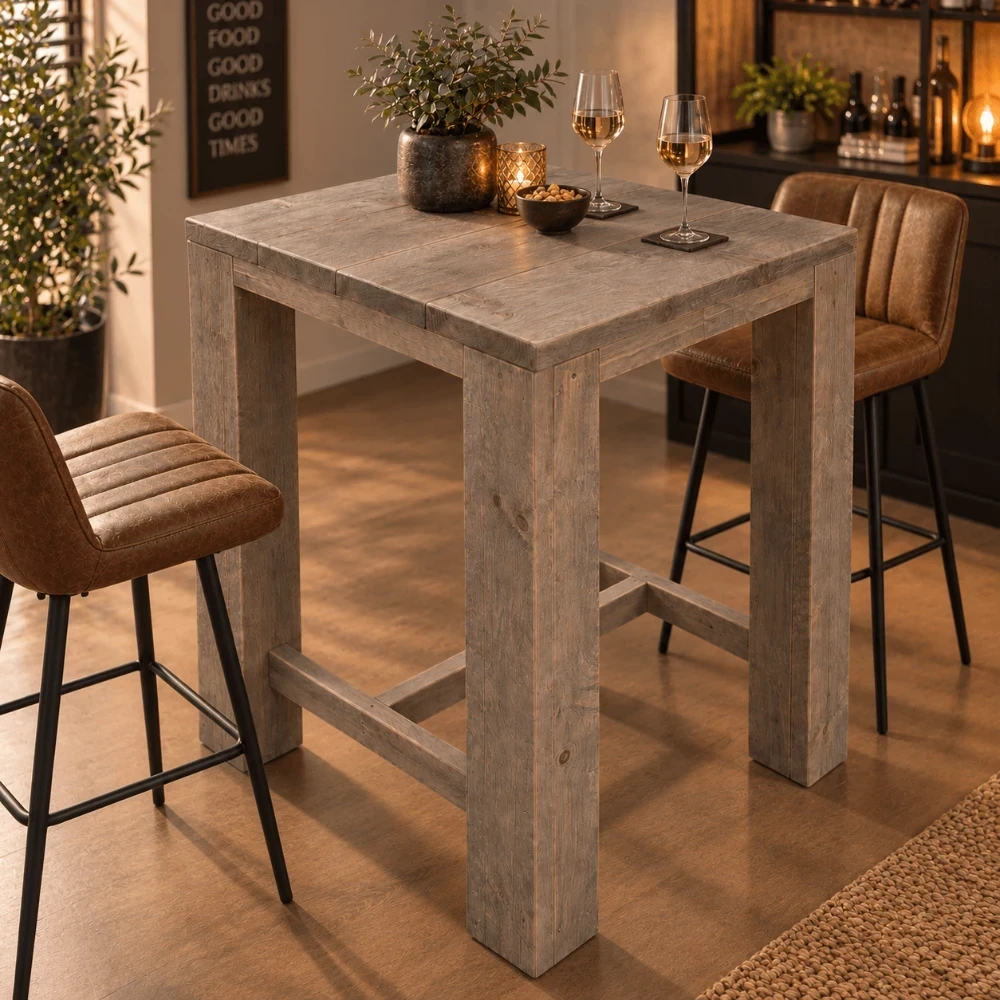 Houten bartafel Levi