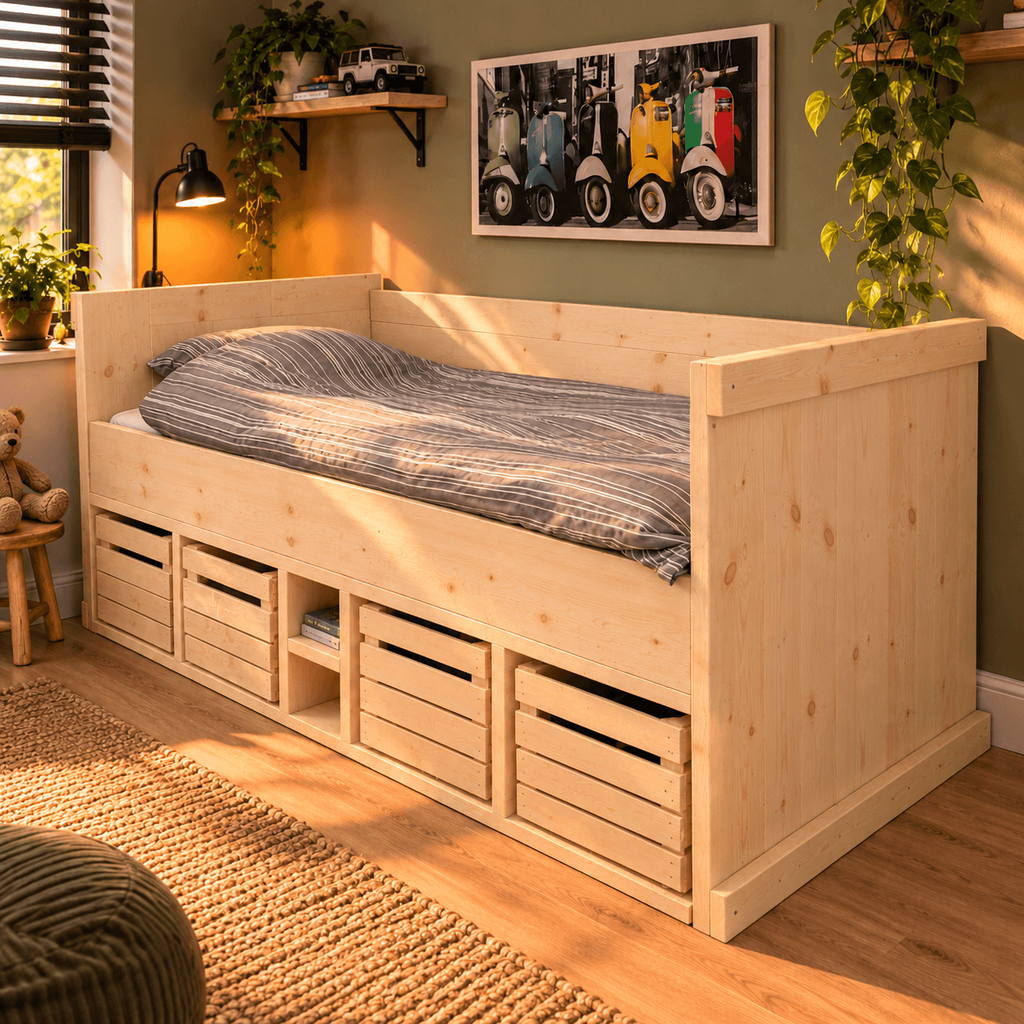 Houten Tienerbed Toon