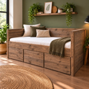 Houten Bedbank Maaike