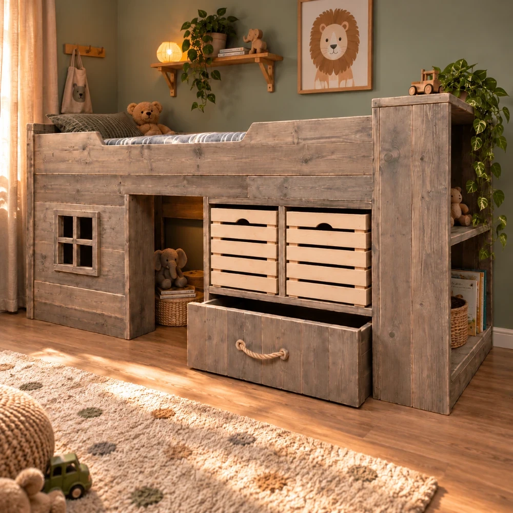 Houten Kinderbed Toms Hut