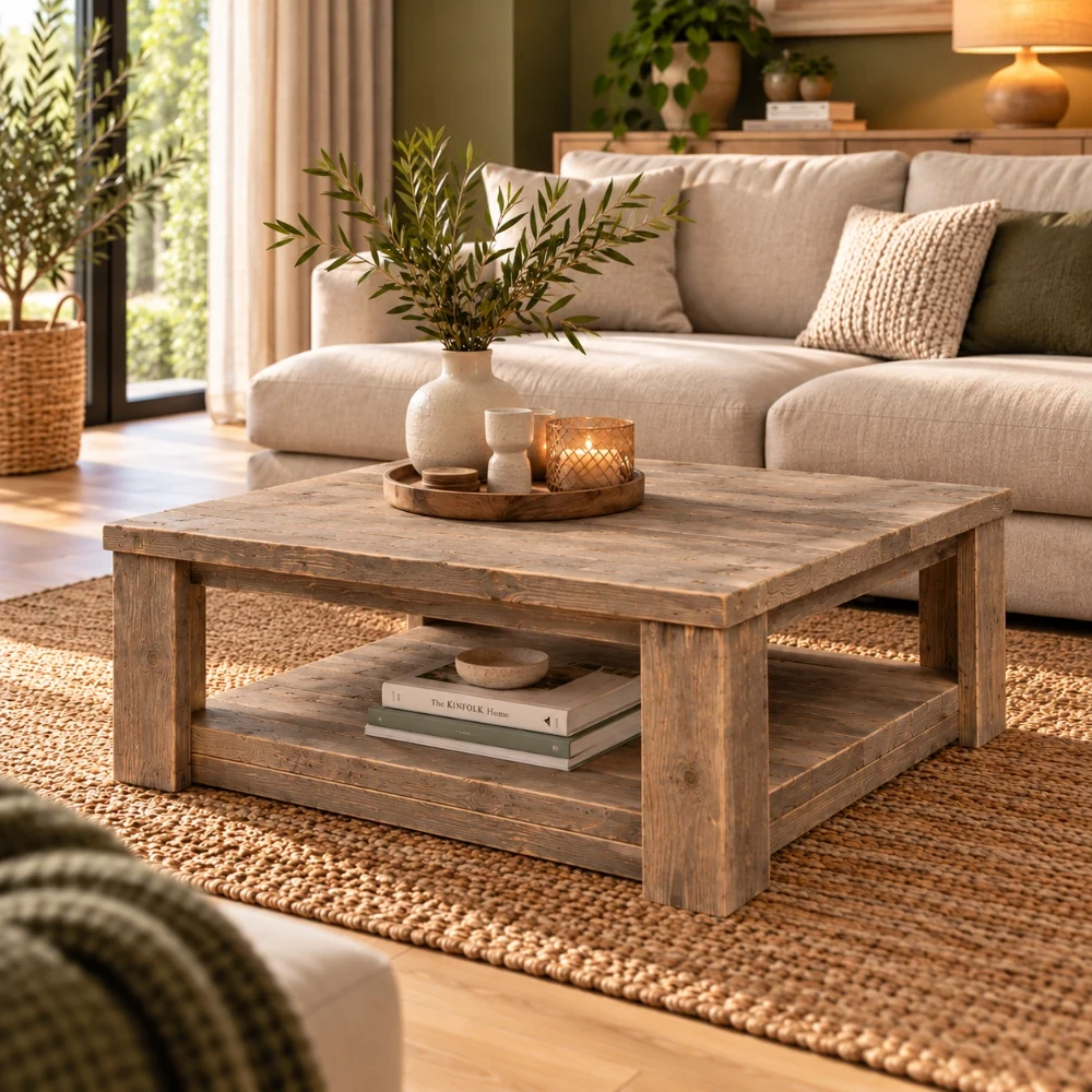 Houten Salontafel met Onderblad