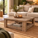 Houten Salontafel met Onderblad