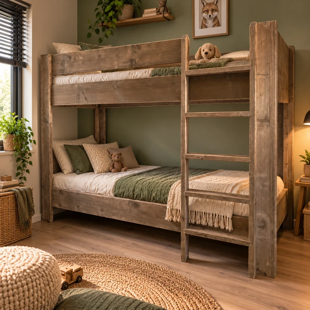 Houten Stapelbed Teun