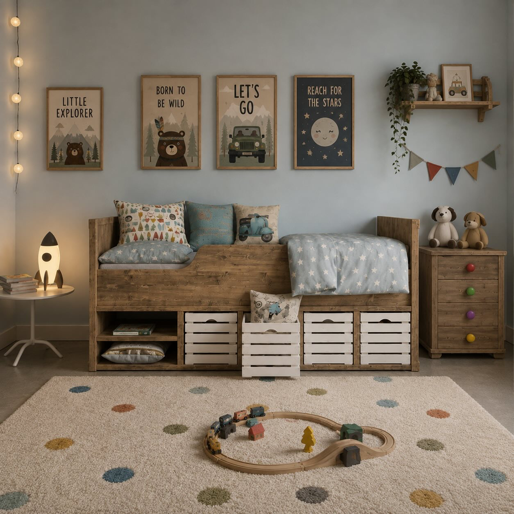 Kajuitbed Koen (Naturel hout, Geen opbergbakken, Geen lattenbodem, Geen matras, Nee, geen trapje, Geen)