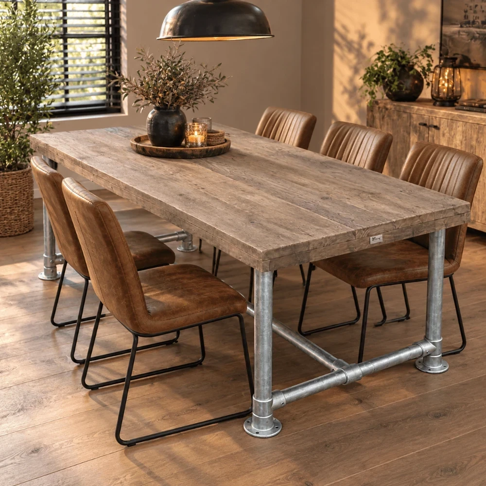 Tafel Linda (180x80cm, Naturel onbehandeld)