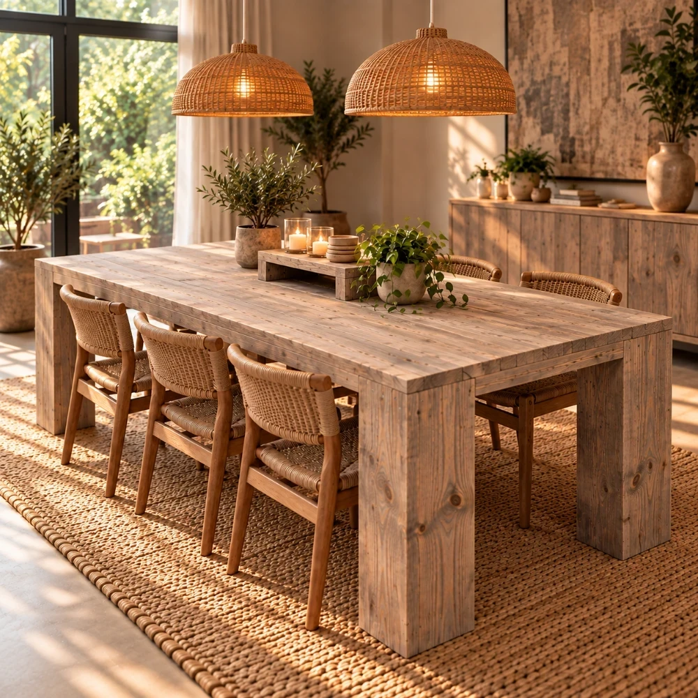 Tafel Mammuth (180x80cm, Naturel onbehandeld)